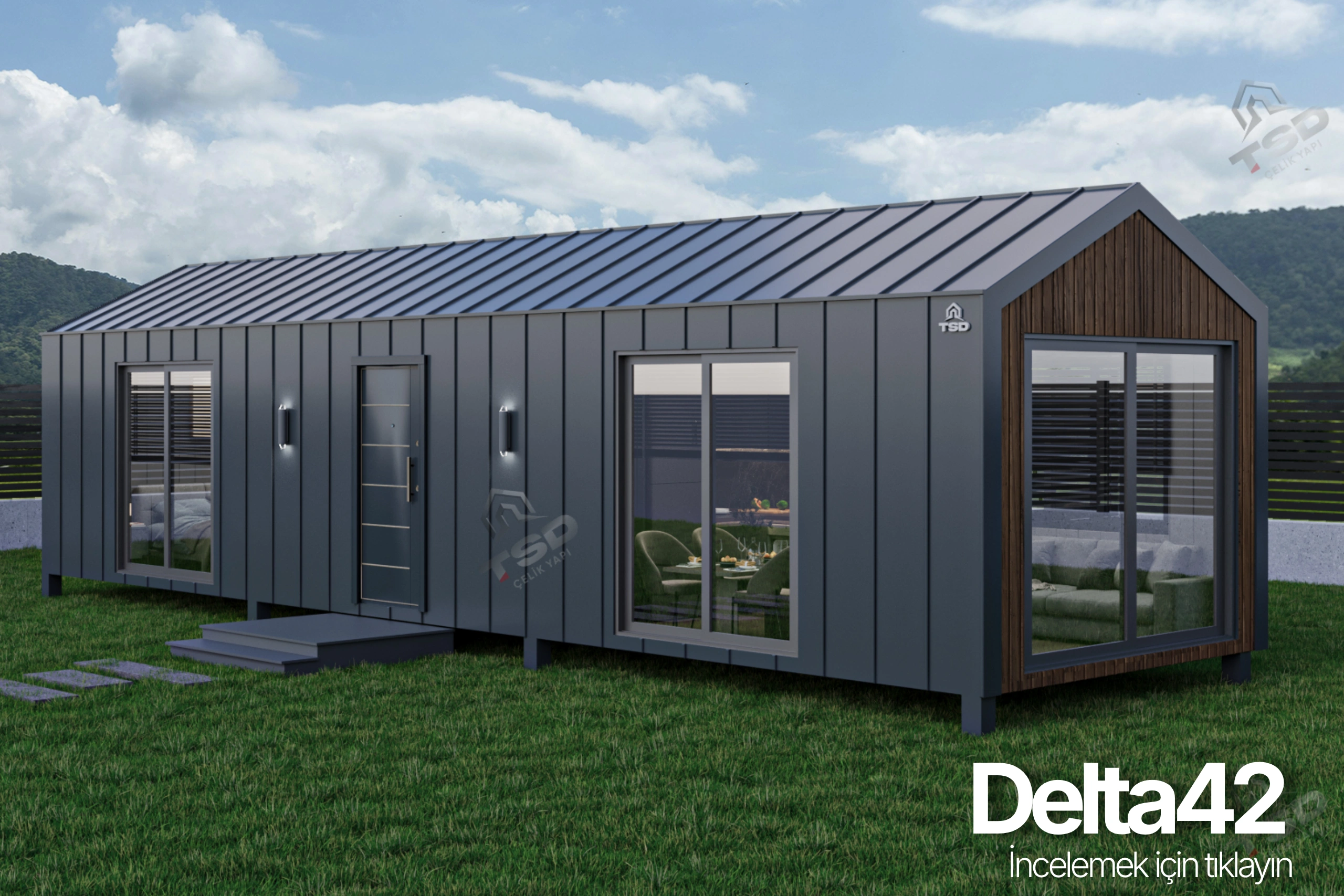 Delta42 modulaire woning met twee slaapkamers